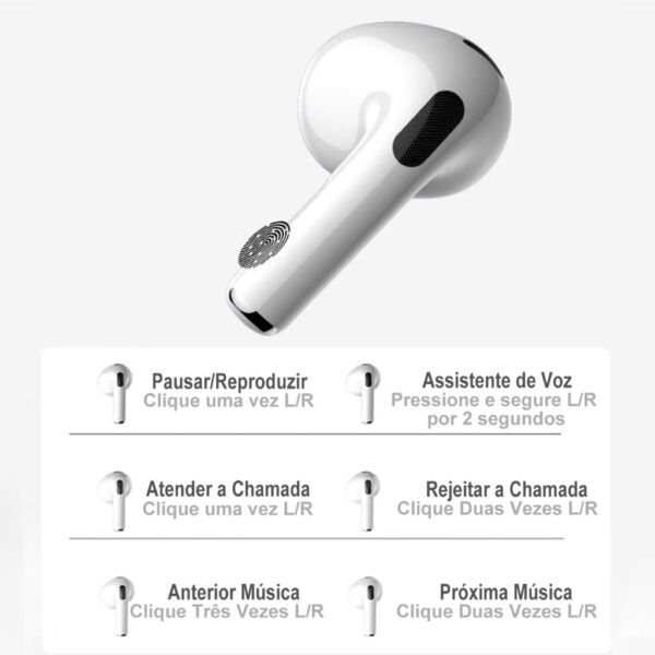 Fone De Ouvido H'maston RS-20 Original via Bluetooth 5.3 - Imagem 3